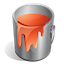paint pot red